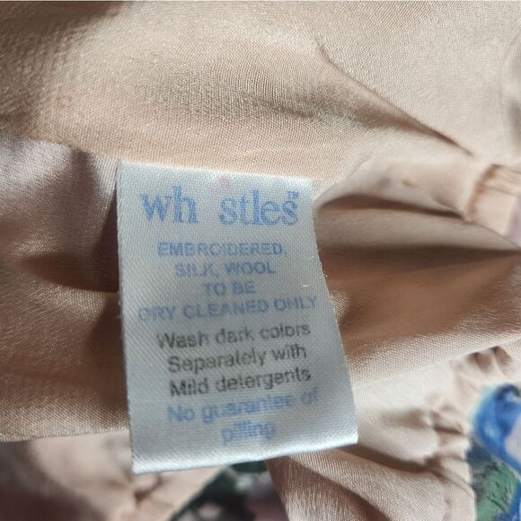 Whistles L Pink Floral Print Sleevless Lined SILK Ruffles Women’s Top Blouse - Picture 10 of 10